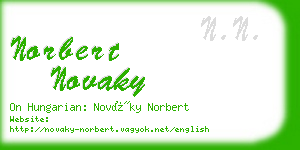 norbert novaky business card